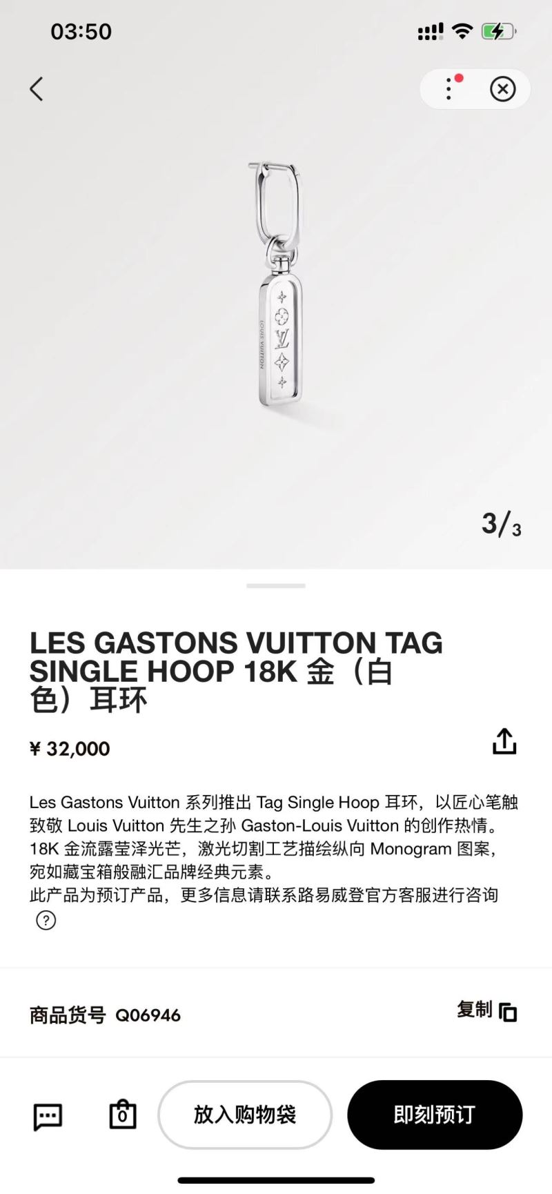 Louis Vuitton Earrings